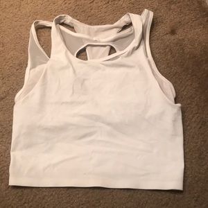 Lulu crop top white